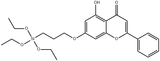 7-三乙氧基硅基丙氧基-5-羟基黄酮 结构式