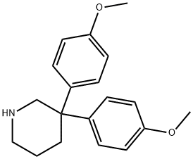 3,3-bis(4-Methoxyphenyl)piperidine 结构式