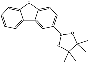 B-(二苯并呋喃-2-基)硼酸频哪醇酯 结构式