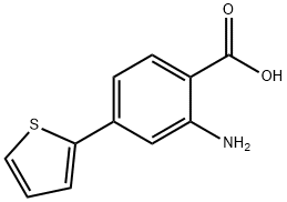 2-氨基-4-(2-噻吩基)苯甲酸 结构式