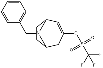 8-Benzyl-3-(trifluoroMethylsulfonyloxy)-8-azabicyclo[3.2.1]oct-3-ene 结构式