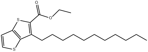 乙基 3-十一烷基噻吩并[3,2-B]噻吩-2-甲酸酯 结构式