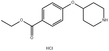 4-(哌啶-4-基氧基)苯甲酸乙酯盐酸盐 结构式