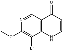8-溴-7-甲氧基-1,6-萘啶-4(1H)-酮 结构式