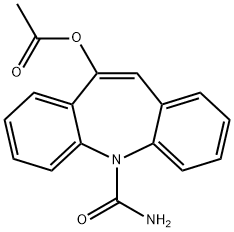 10-乙酰氧基-5H-二苯甲曲西平-5-甲酰胺 结构式