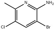 2-氨基-3-溴-5-氯-6-甲基吡啶 结构式