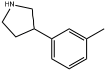 3-(3-甲基苯基)吡咯烷盐酸盐 结构式