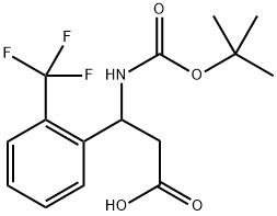 BOC-2-三氟甲基-DL-B-苯丙氨酸 结构式