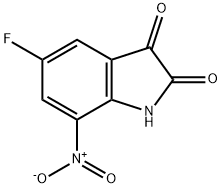 5-氟-7-硝基-2,3-二氢-1H-吲哚-2,3-二酮 结构式