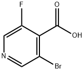 3-溴-5-氟异烟酸 结构式