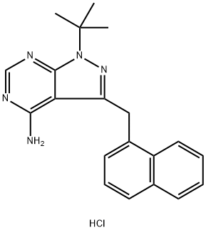 1-(tert-butyl)-3-(naphthalen-1-ylMethyl)-1H-pyrazolo[3,4-d]pyriMidin-4-aMine 结构式