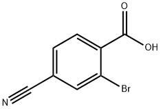 2-溴-4-氰基苯甲酸 结构式