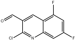 2-氯-5,7-二氟喹啉-3-甲醛 结构式