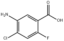 4-氯-2-氟-5-氨基苯甲酸 结构式