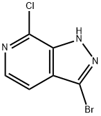 3-溴-7-氯-1H-吡唑并[3,4-C]吡啶 结构式