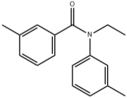 N-乙基-3-甲基-N-(3-甲基苯基)苯甲酰胺 结构式