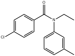4-氯-N-乙基-N-(3-甲基苯基)苯甲酰胺 结构式