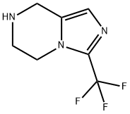 3-(三氟甲基)-5H,6H,7H,8H-咪唑并[1,5-A]吡嗪 结构式