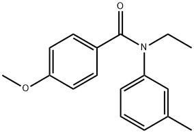 N-乙基-4-甲氧基-N-(3-甲基苯基)苯甲酰胺 结构式