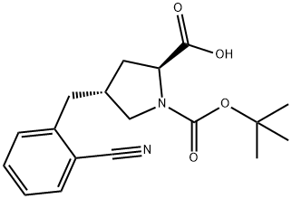 BOC-2-氰基苄基-L-脯氨酸 结构式