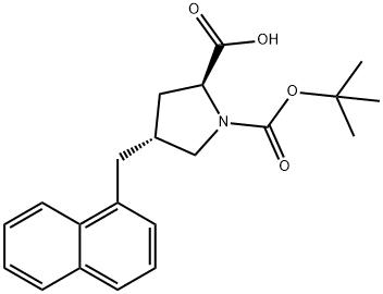 BOC-L-萘基脯氨酸 结构式