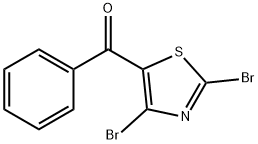 (2,4-二溴噻唑-5-基)(苯基)甲酮 结构式
