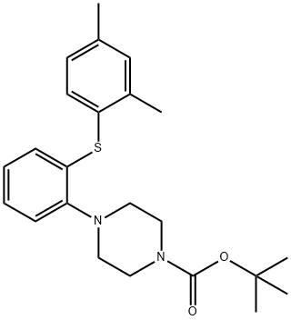 4-[2-(2,4-二甲基苯基磺酰基)苯基]哌嗪-1-羧酸叔丁酯 结构式