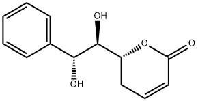 (6R)-6-[(1R,2R)-1,2-二羟基-2-苯基乙基]-5,6-二氢-2H-吡喃-2-酮 结构式