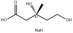 (R)-3,5-二羟基-3-甲基戊酸单钠盐 结构式