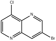3-溴-8-氯-1,5-二氮杂萘 结构式