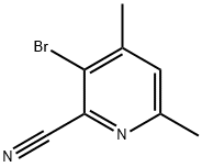 3-溴-4,6-二甲基皮考啉腈 结构式