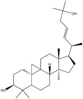 (3BETA,22E)-9,19-环羊毛甾-22-烯-3,25-二醇 结构式
