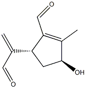(1R-反式)-2-甲酰基-4-羟基-3-甲基-ALPHA-亚甲基-2-环戊烯-1-乙醛 结构式