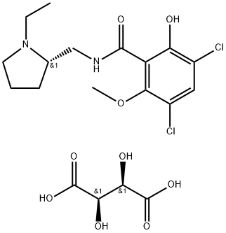 S()-雷氯必利(+)-酒石酸盐 结构式