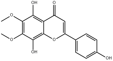 5,8-二羟基-2-(4-羟基苯基)-6,7-二甲氧基-4H-1-苯并吡喃-4-酮 结构式