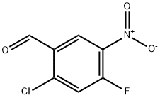 2-氯-4-氟-5-硝基苯甲醛 结构式