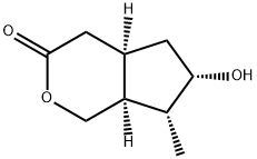 (4AR,6S,7R,7AS)-六氢-6-羟基-7-甲基环戊并[C]吡喃-3(1H)-酮 结构式