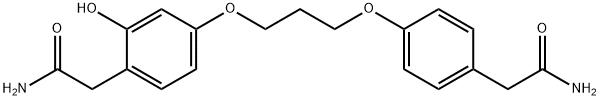 2-(4-(3-(4-(2-aMino-2-oxoethyl)-3-hydroxyphenoxy)propoxy)phenyl)acetaMide 结构式