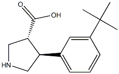 (+/-)-trans-4-(3-tert-butyl-phenyl)-pyrrolidine-3-carboxylic acid 结构式
