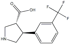 (+/-)-trans-4-(3-trifluoroMethyl-phenyl)-pyrrolidine-3-carboxylic acid 结构式