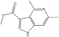 4,6-DiMethyl-5-azaindole-3-carboxylic acid Methyl ester 结构式