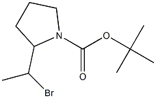 tert-Butyl 2-(1-broMoethyl)pyrrolidine-1-carboxylate 结构式