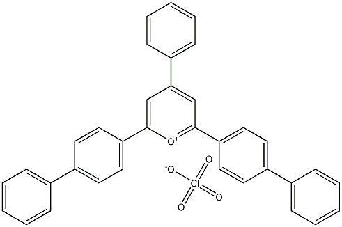 2,6-二[1,1`-二苯基]-4-基-4-吡喃吡啶鎓高氯酸盐 结构式