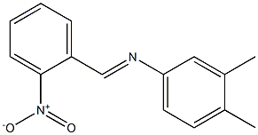 N-(2-硝基苯亚甲基)-3,4-二甲苯胺 结构式