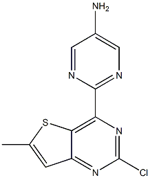 2-(2-Chloro-6-Methyl-thieno[3,2-d]pyriMidin-4-yl)-pyriMidin-5-ylaMine 结构式