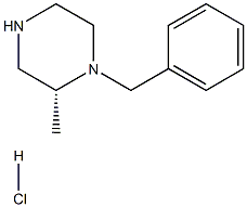 (R)-1-苄基-2-甲基哌嗪盐酸盐 结构式