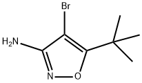 4-溴-5-叔丁基异噁唑-3-胺 结构式