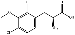 4-氯-2-氟-3-甲氧基-DL-苯基丙氨酸 结构式
