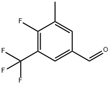 4-氟-3-甲基-5-(三氟甲基)苯甲醛 结构式