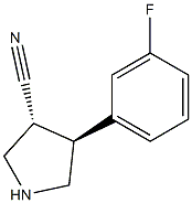 (3R,4S)-4 - (3 - 氟苯基)吡咯烷-3 - 腈 结构式